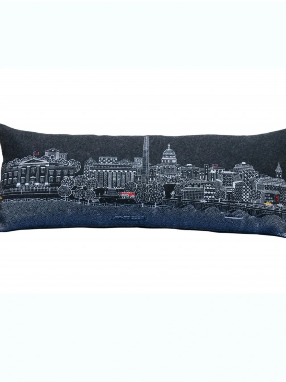 Homeroots Home Decor Washington DC Nighttime Skyline Lumbar Decorative Pillow 35